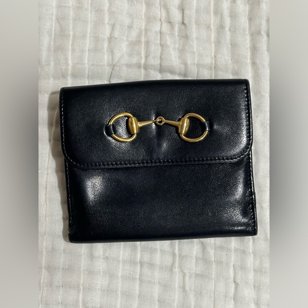 🚨📣Vintage Gucci Black Horsebit Wallet👀